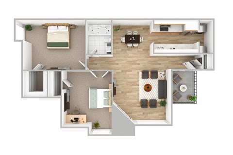 2 bed 2 bath at Infinity on the Oaks Apartments, Dallas 75231